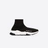 Balenciaga Women's Speed Recycled Sneaker in Black and White